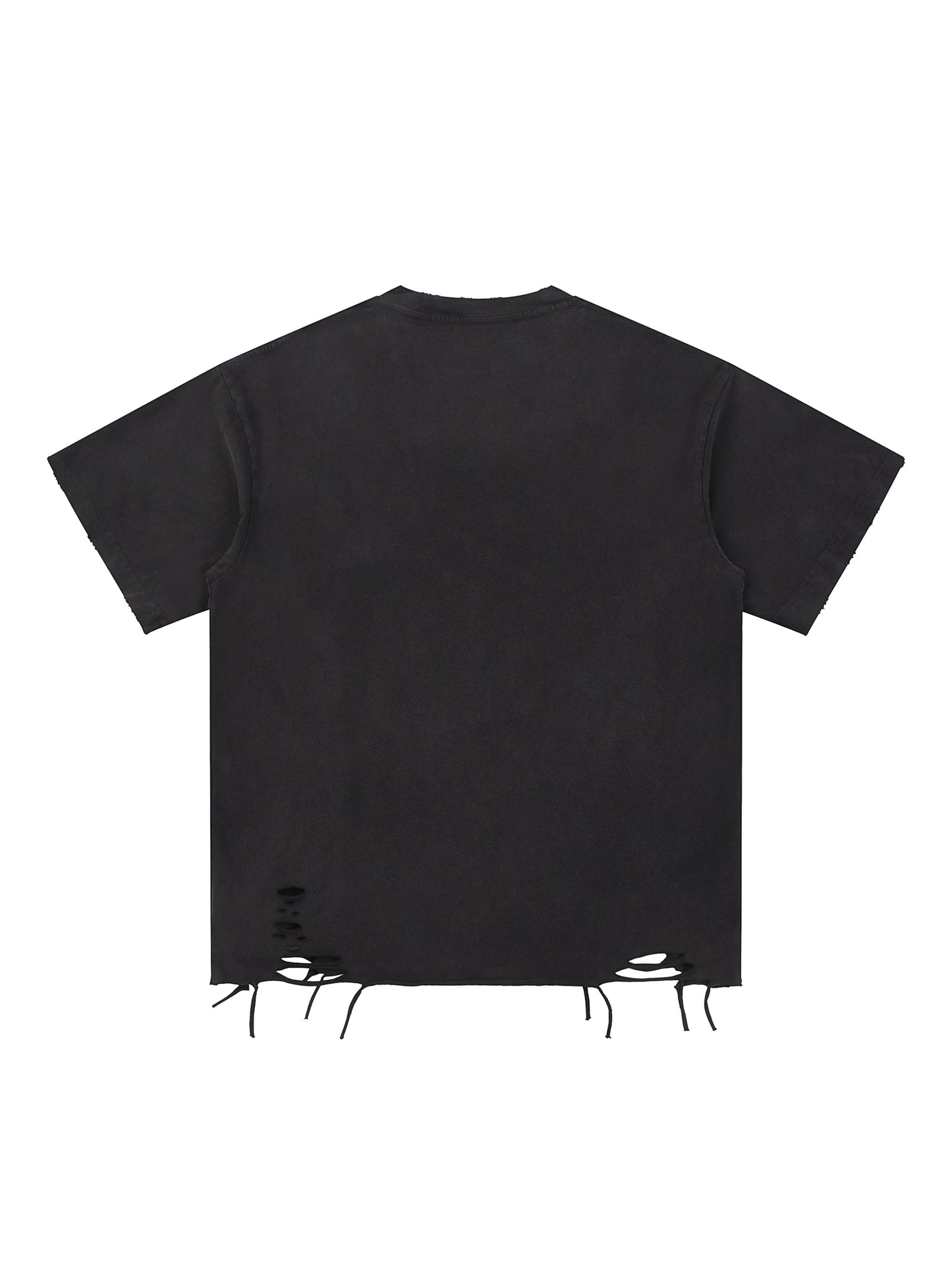 Snow Washed Raw-Hem T-Shirt
