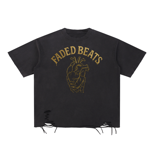 Snow Washed Raw-Hem T-Shirt